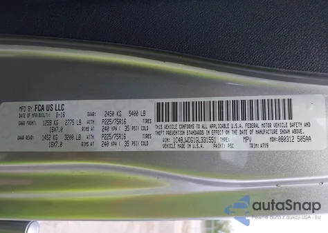 2016 Jeep Wrangler Unlimited Sport z USA, uszkodzony, nr VIN 1C4BJWDG1GL331551